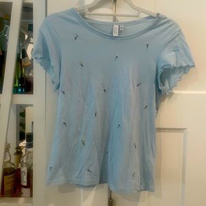 & other stories, blue flower shit, rarely worn- great condition